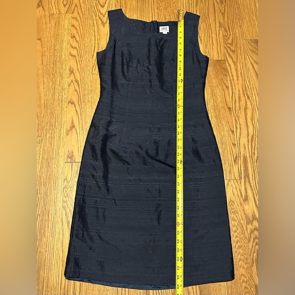 Jake 100% Silk Navy Sheath Sleeveless Dress Made in England - Picture 3 of 9